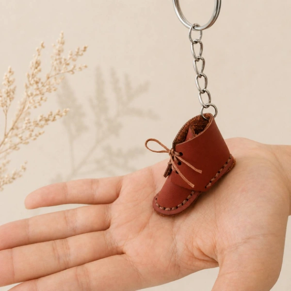جاسوئیچی نیم بوت چرم مصنوعی دست‌دوز